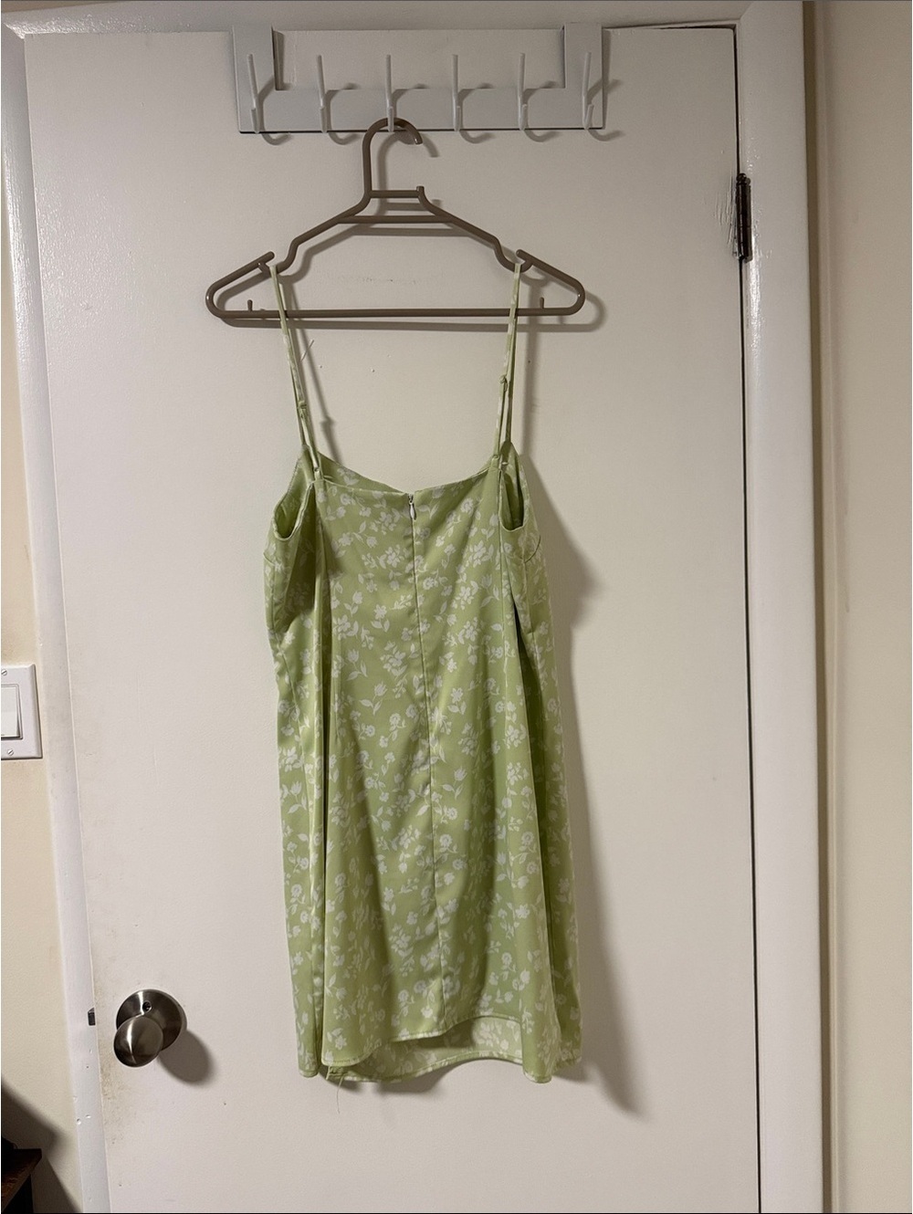 Garage Light Green Floral Mini Slip Dress - Picture 2 of 2